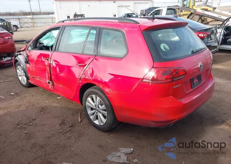 2017 Volkswagen Golf Sportwagen Tsi S z USA, uszkodzony, nr VIN 3VW017AU1HM500584